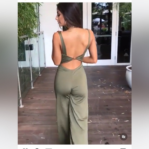 HOT MIAMI STYLES GREEN JUMPSUIT, S - Picture 3 of 11